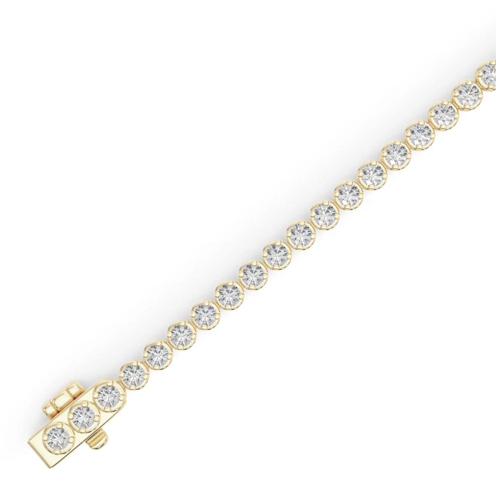 Lab Grown Diamond Tennis Bracelet in 14K Yellow Gold (4 3/4 ct. tw.) – Image 3 of 4