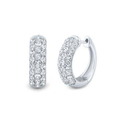 Lab Grown Diamond Hoop Earrings in 14K White Gold (1 1/2 ct. tw.)