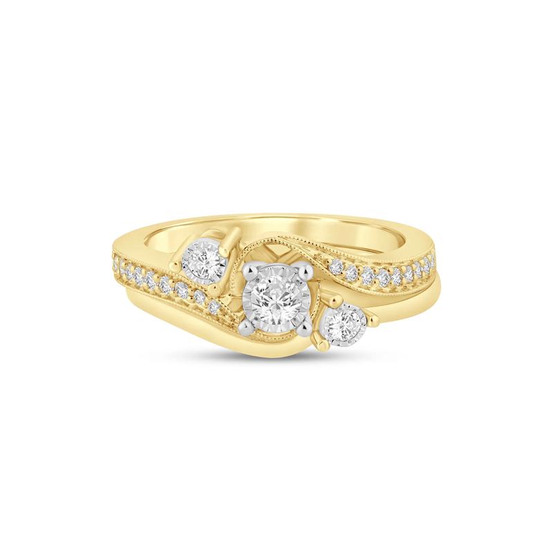 Diamond Bridal Set in 10K Yellow Gold &#40;1/4 ct. tw.&#41; – Image 1 of 3