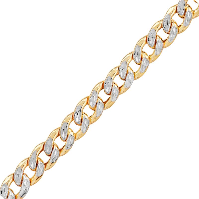 Men&rsquo;s Pave Diamond-Cut Miami Cuban Chain in 14K Yellow Gold, 6.75MM, 22&rdquo; – Image 2 of 3