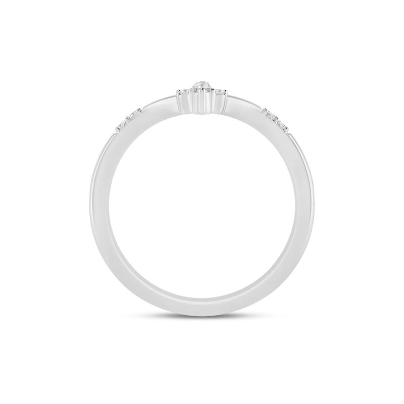 Diamond Chevron Band in 14K White Gold &#40;1/10 ct. tw.&#41; – Image 2 of 3
