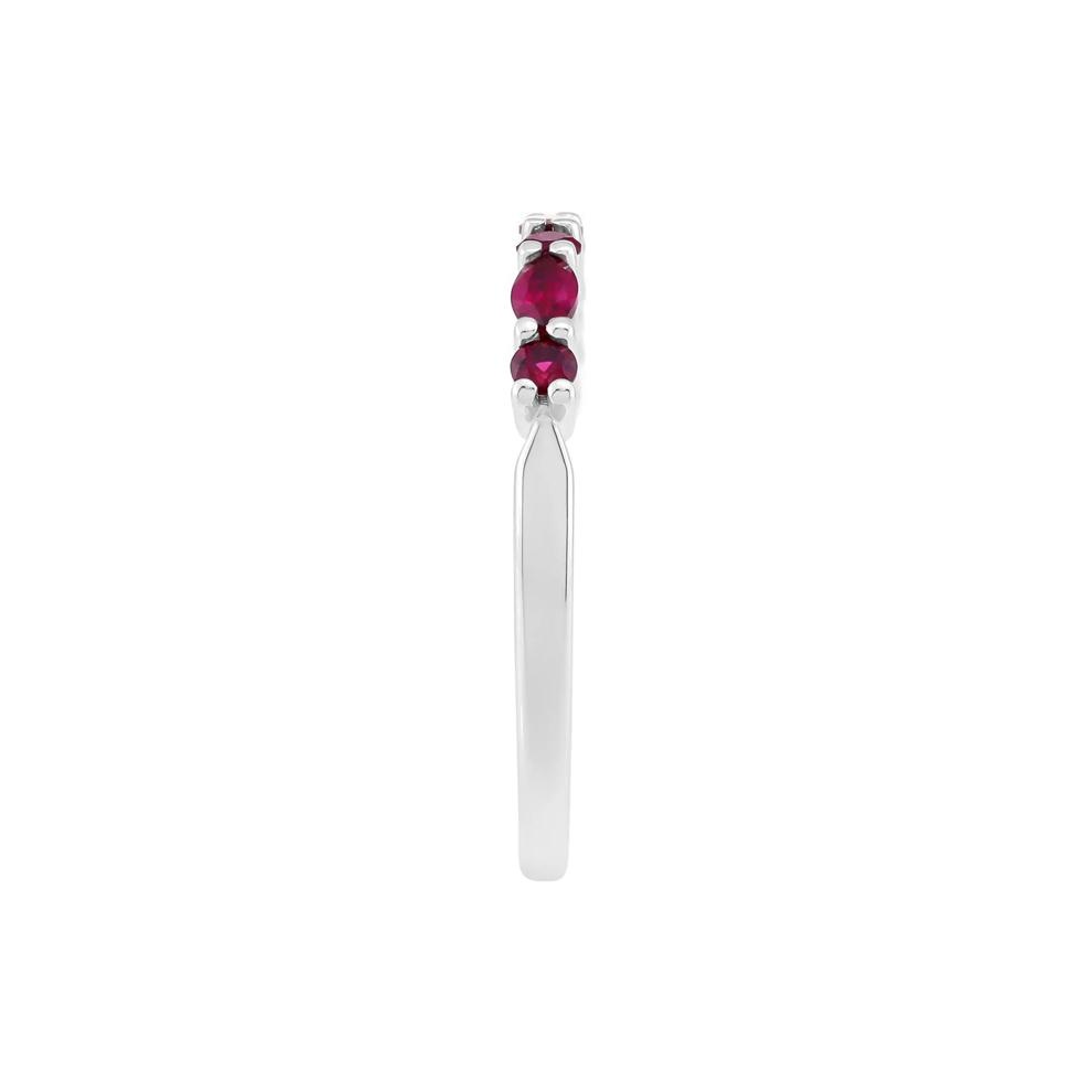 Lab-Created Ruby Stack Ring in Sterling Silver – Image 3 of 3