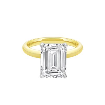 Lab Grown Diamond Emerald-Cut Solitaire Ring