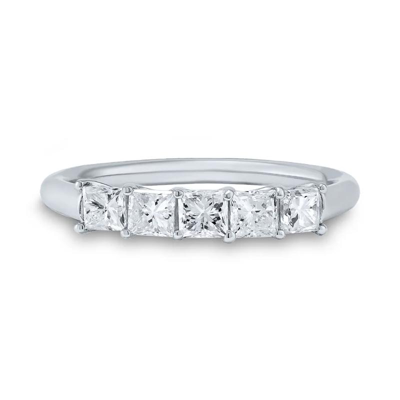 Princess-Cut Anniversary Band in 14K White Gold &#40;1 ct. tw.&#41; – Image 1 of 3