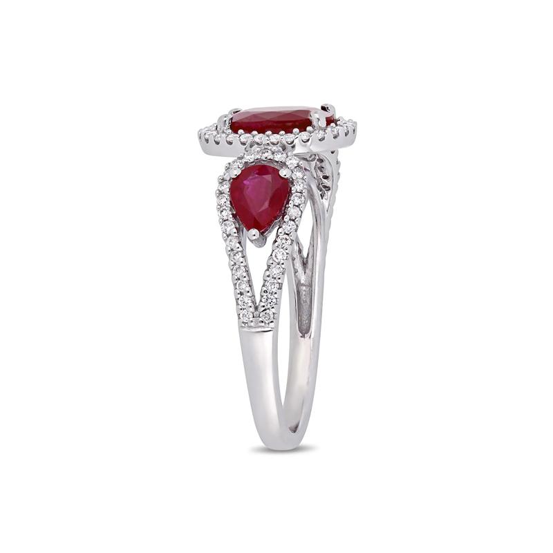 Ruby and Diamond Ring in 14K White Gold (1/3 ct. tw.) – Image 3 of 7