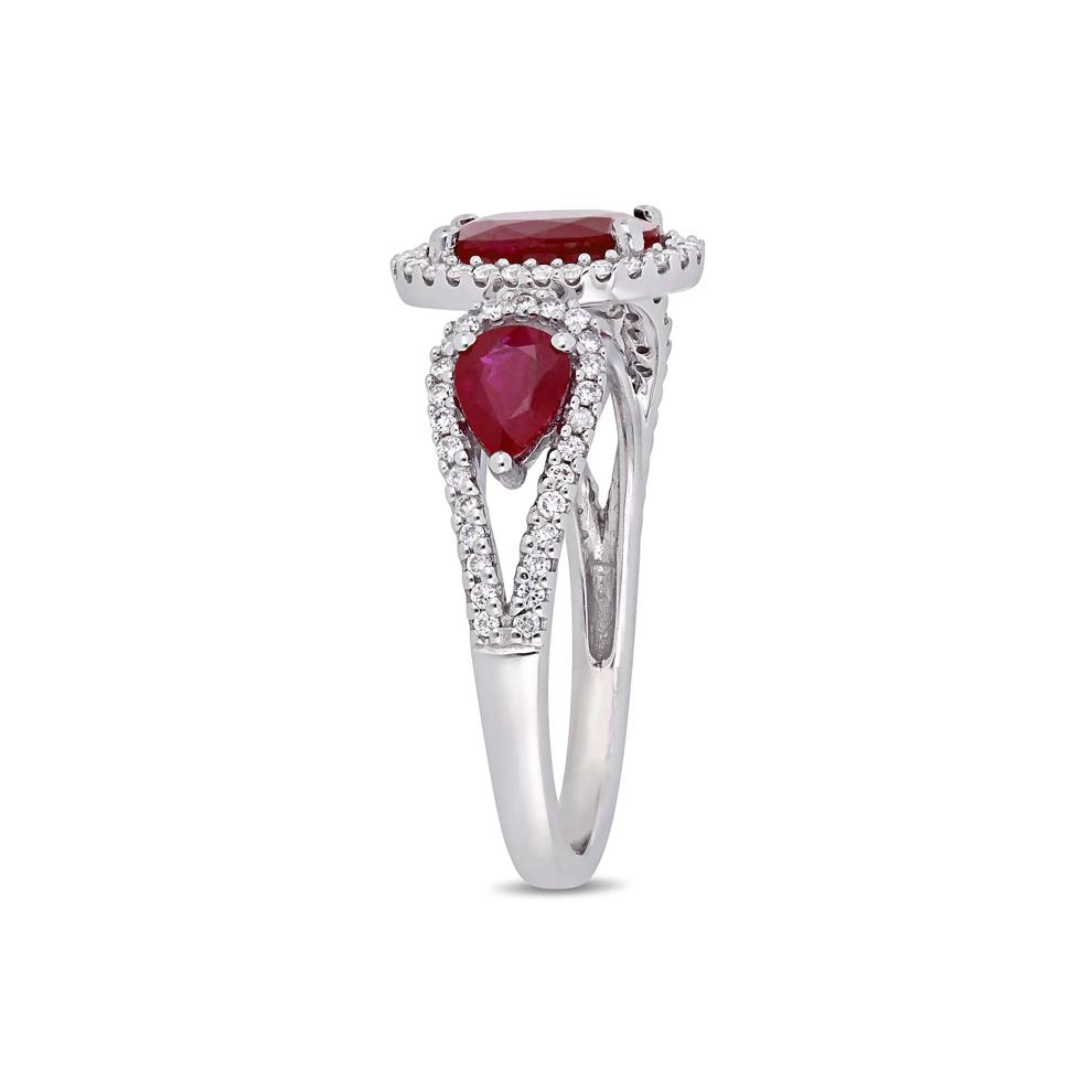 Ruby and Diamond Ring in 14K White Gold (1/3 ct. tw.) – Image 3 of 7