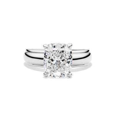 Maeve Lab Grown Diamond Elongated Cushion Engagement Ring in 14K White Gold (4 ct. tw.)