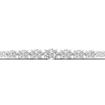 Lab Grown Diamond Oval Bracelet in 14K White Gold (5 ct. tw.)
