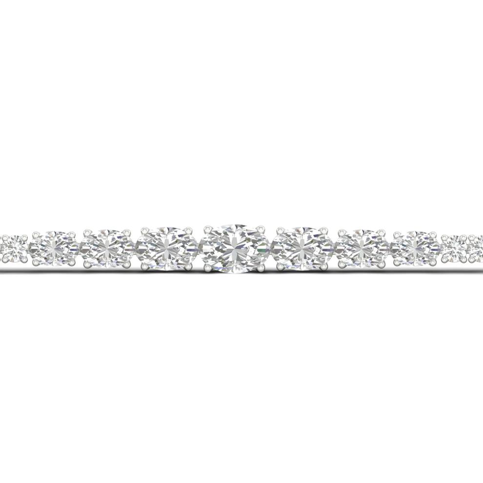 Lab Grown Diamond Oval Bracelet in 14K White Gold (5 ct. tw.) – Image 1 of 2