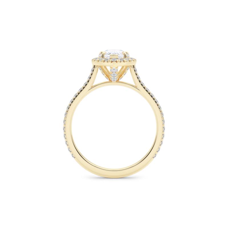 Pear-Shaped Diamond Halo Engagement Ring in 18K Yellow Gold (1-1/2 ct. tw.) – Image 2 of 5