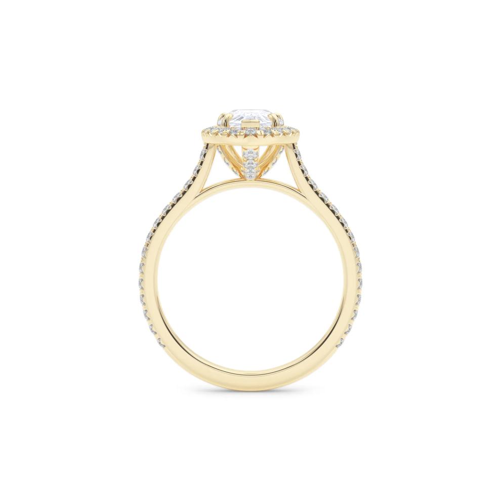 Pear-Shaped Diamond Halo Engagement Ring in 18K Yellow Gold (1-1/2 ct. tw.) – Image 2 of 5