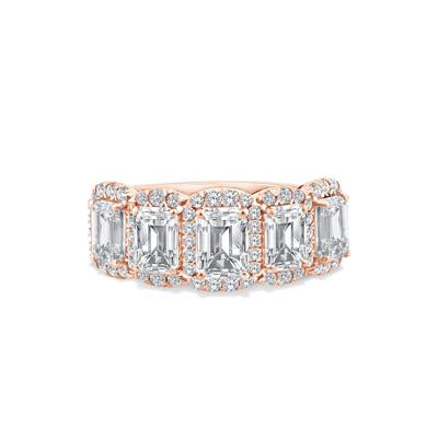 Lab Grown Diamond Five-Stone Anniversary Band in 10K Rose Gold (3 ct. tw.)