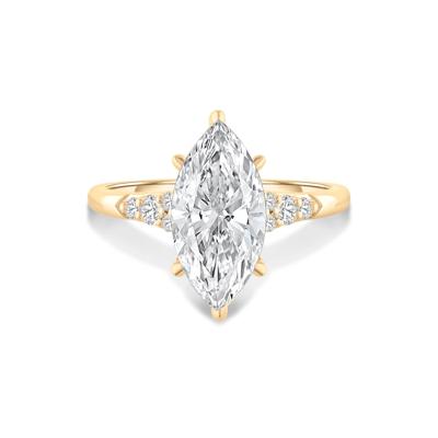 Lab Grown Diamond Marquise Engagement Ring in 14K Yellow Gold (2 3/4 ct. tw.)