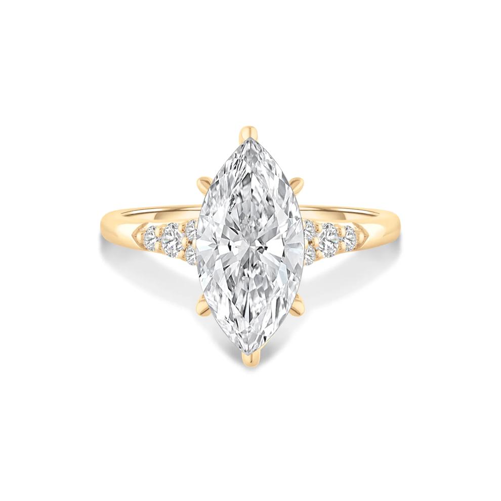 Lab Grown Diamond Marquise Engagement Ring in 14K Yellow Gold (2 3/4 ct. tw.) – Image 1 of 4