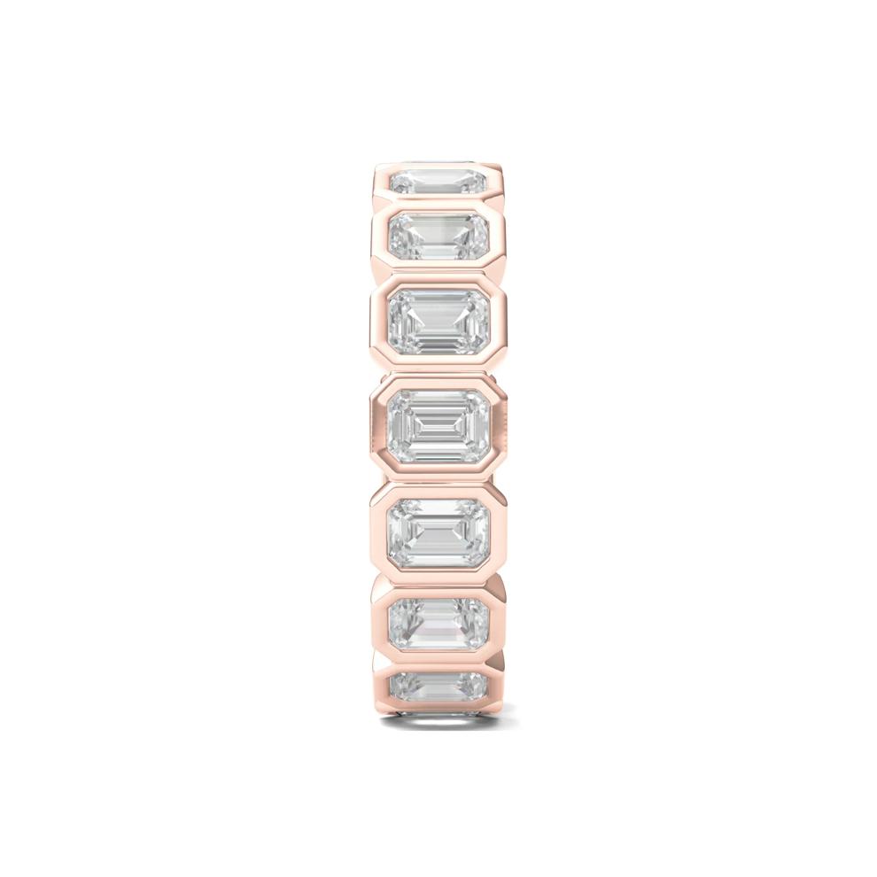 Emerald-Cut Diamond Bezel-Set Eternity Band in 14K Rose Gold (2 1/2 ct. tw.) – Image 3 of 3