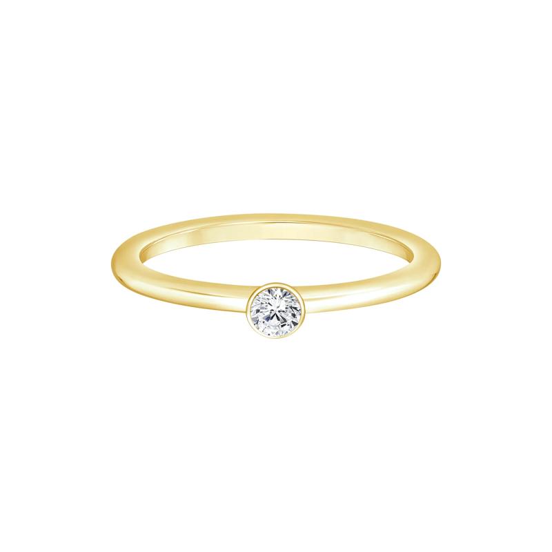 Diamond Ring in 10K Yellow Gold &#40;1/10 ct. tw.&#41; – Image 1 of 3