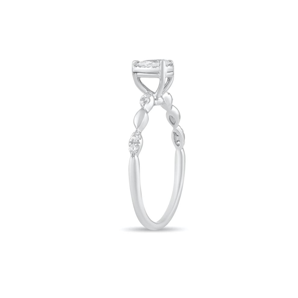 Lab Grown Diamond Pear-Shaped Illusion Center Promise Ring in 10K White Gold (1/3 ct. tw.) – Image 3 of 4