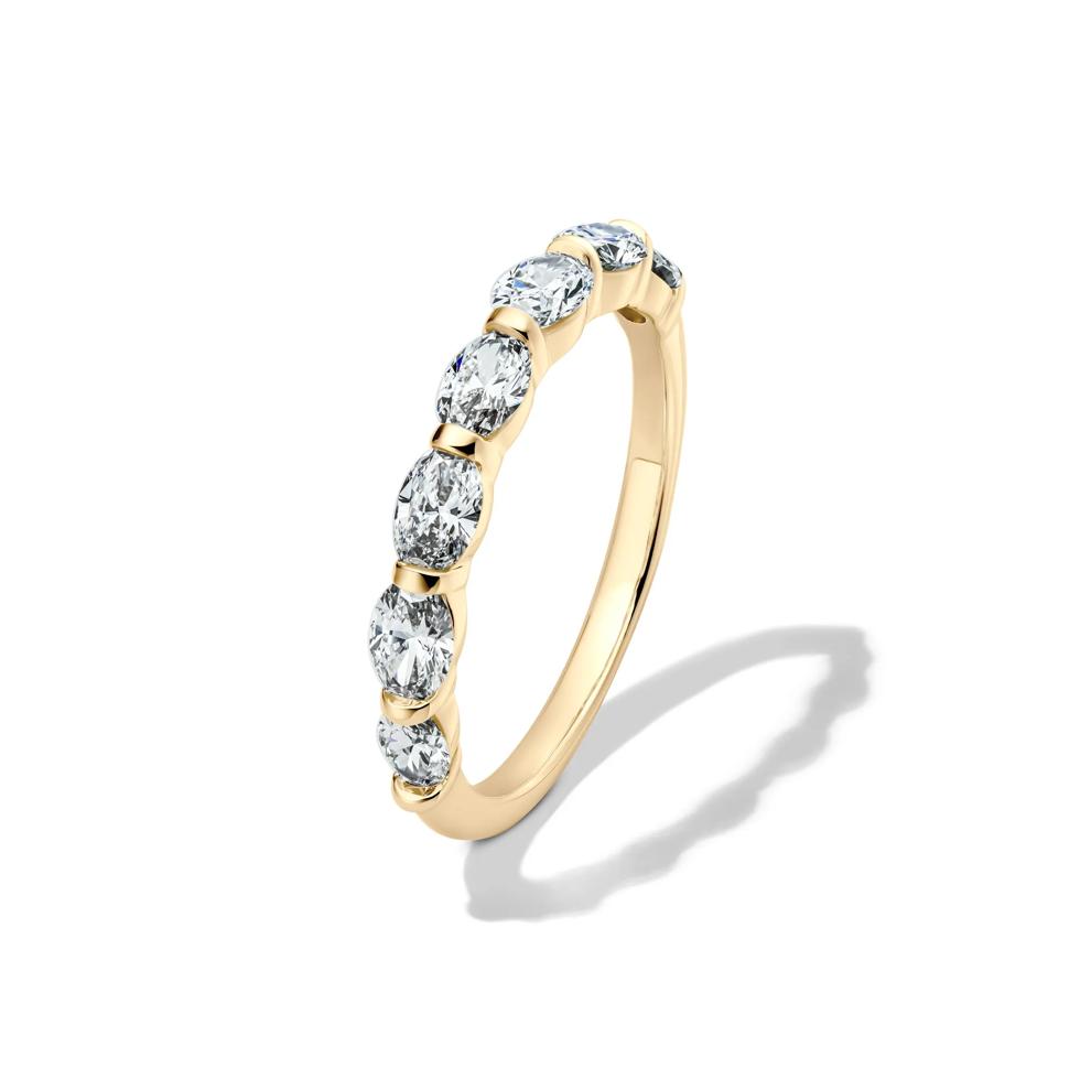 Lab Grown Diamond Seven-Stone Wedding Band in 14K Yellow Gold (1 ct. tw.) – Image 4 of 4