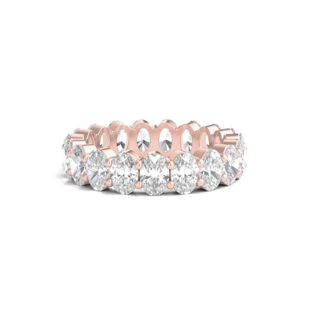 Oval-Shaped Diamond Wedding Band with Eternity Setting in 14K Rose Gold (5 ct. tw.) – Image 1 of 3