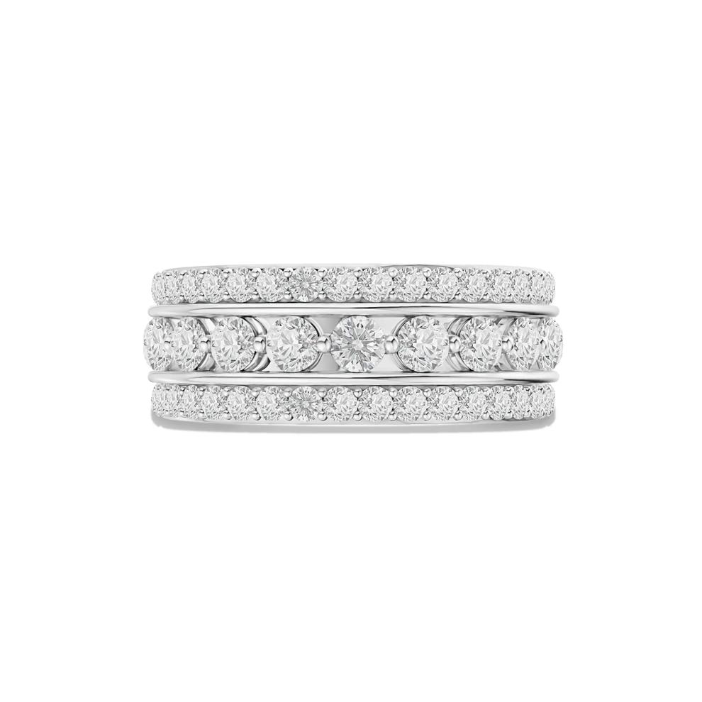 Lab Grown Diamond Round Multi-Row Anniversary Band in 10K White Gold (1 1./2 ct. tw.) – Image 1 of 4