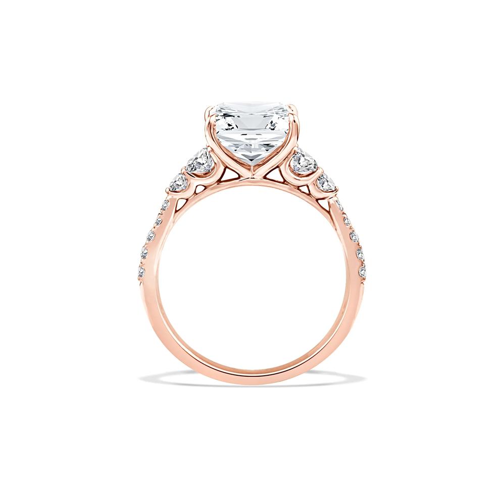 Lab Grown Diamond Princess-Cut Engagement Ring in 18K Rose Gold (3 1/2 ct. tw.) – Image 2 of 4