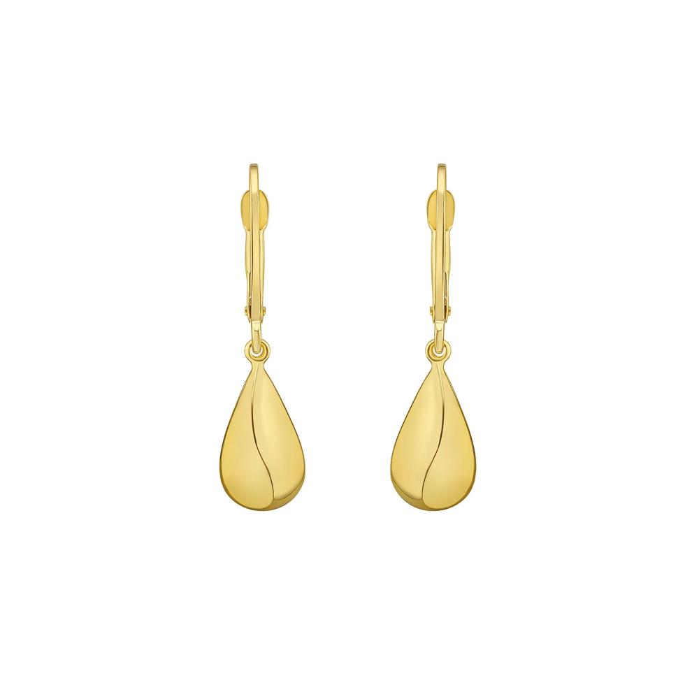 Teardrop Earrings in 14K Yellow Gold – Image 2 of 2