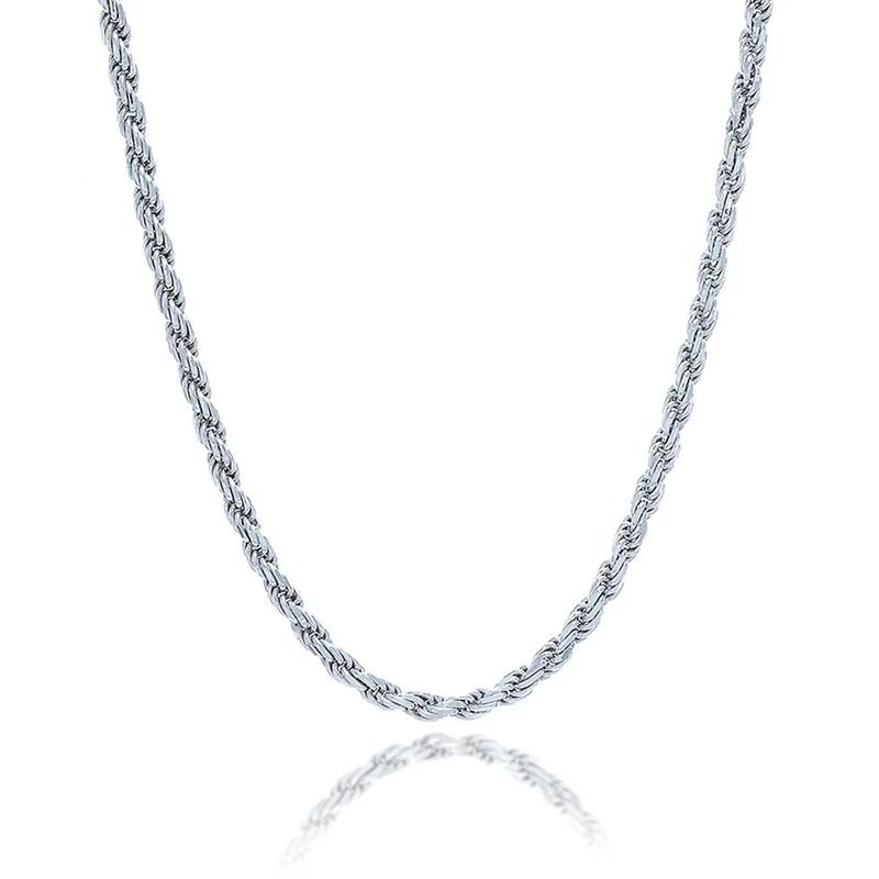 Rope Chain in Sterling Silver, 24&quot; – Image 1 of 2