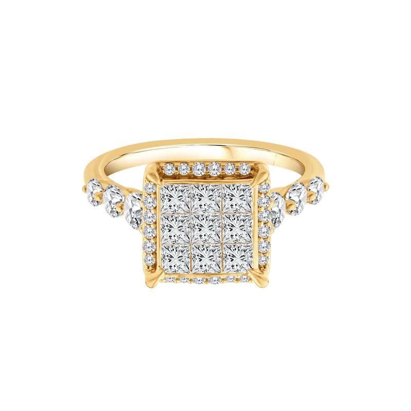 Diamond Composite Engagement Ring in 10K Yellow Gold &#40;1 1/2 ct. tw.&#41; – Image 1 of 3