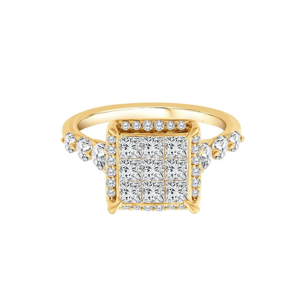Diamond Composite Engagement Ring in 10K Yellow Gold (1 1/2 ct. tw.) – Image 1 of 3