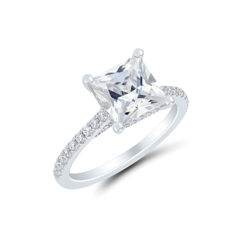 Lab Grown Diamond Engagement Set in 14K White Gold &#40;4 ct. tw.&#41; – Image 4 of 5