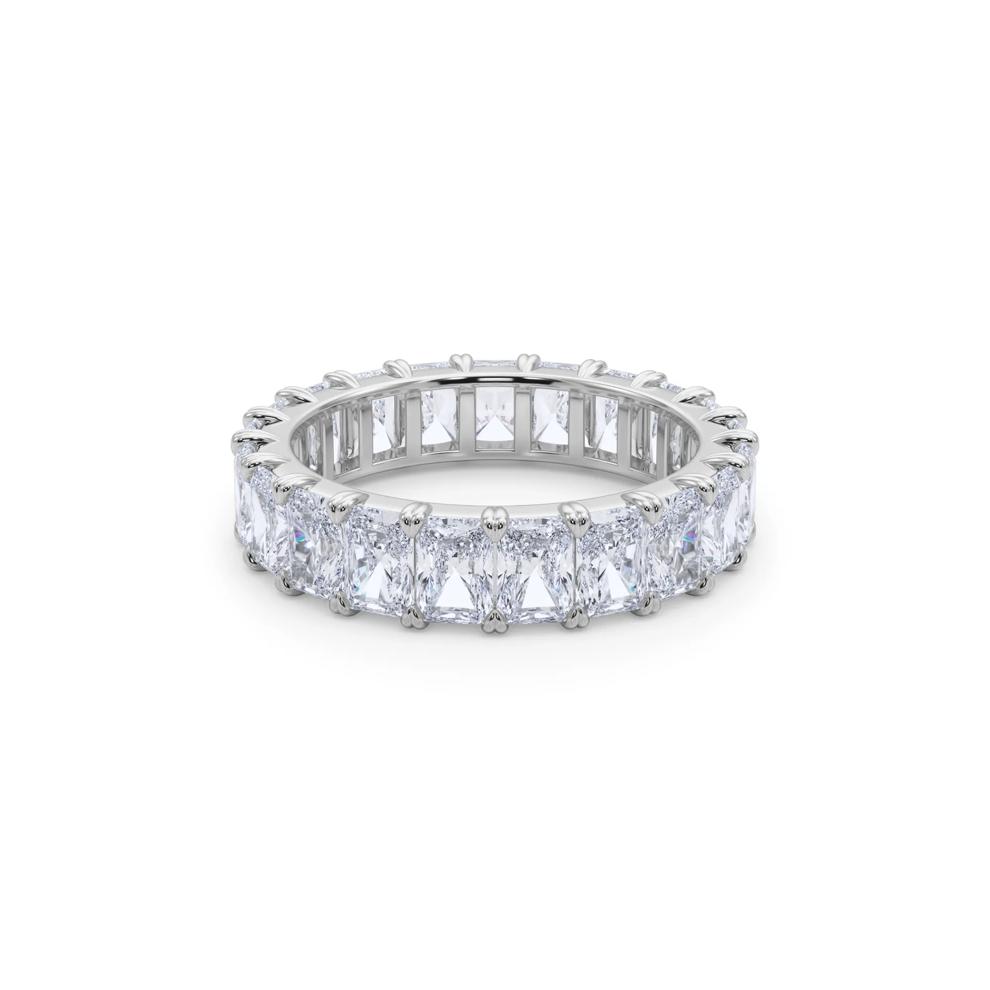 Lab Grown Diamond Radiant-Cut Eternity Band in 14K White Gold (5 ct. tw.) – Image 5 of 5