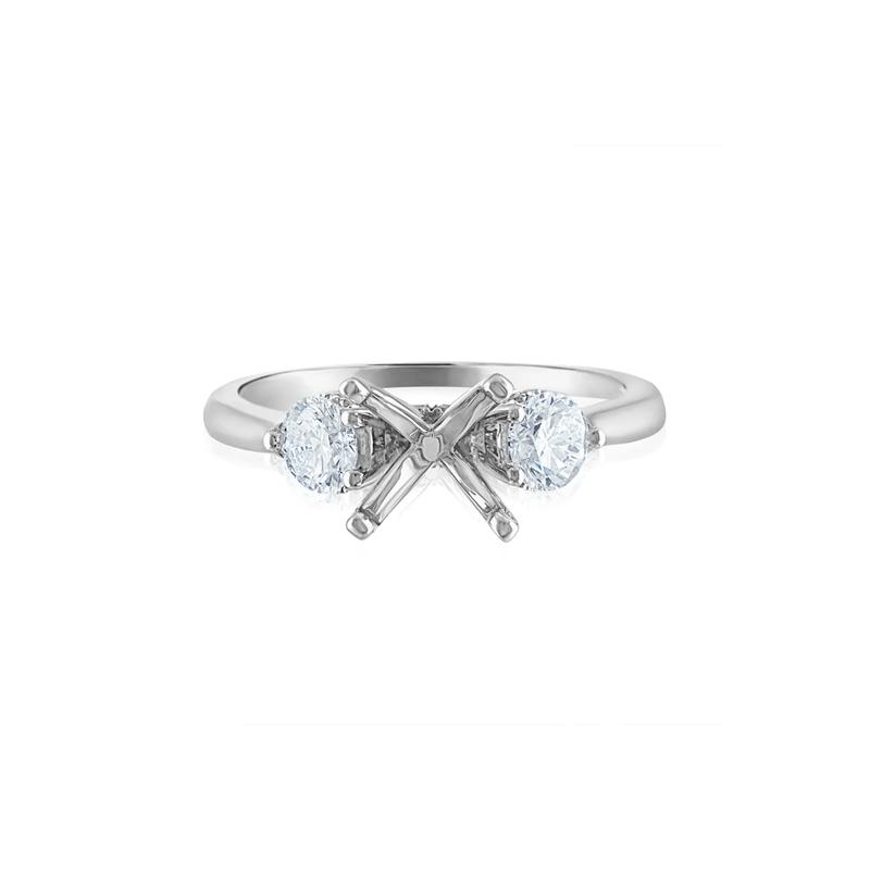 3/4 ct. tw. Lab Grown Diamond Semi-Mount Engagement Ring in 14K White Gold &#40;Setting Only&#41; – Image 4 of 6