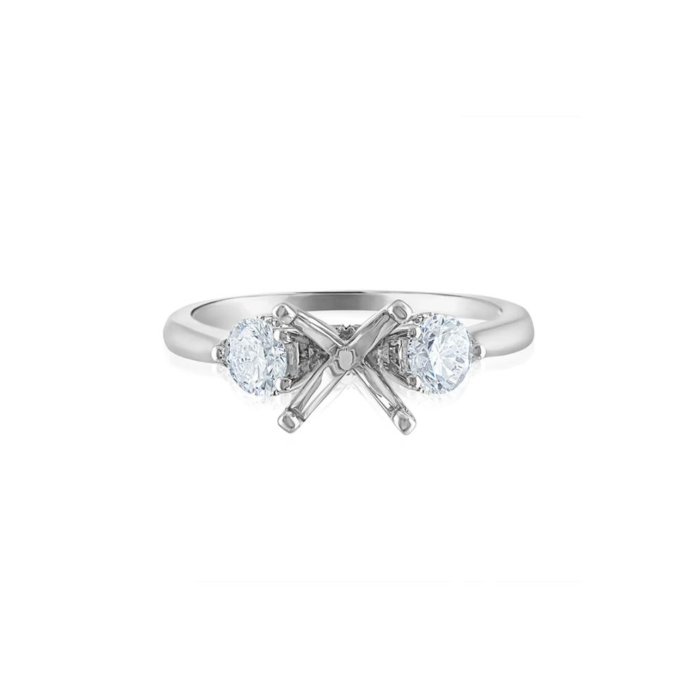 3/4 ct. tw. Lab Grown Diamond Semi-Mount Engagement Ring in 14K White Gold (Setting Only) – Image 4 of 6