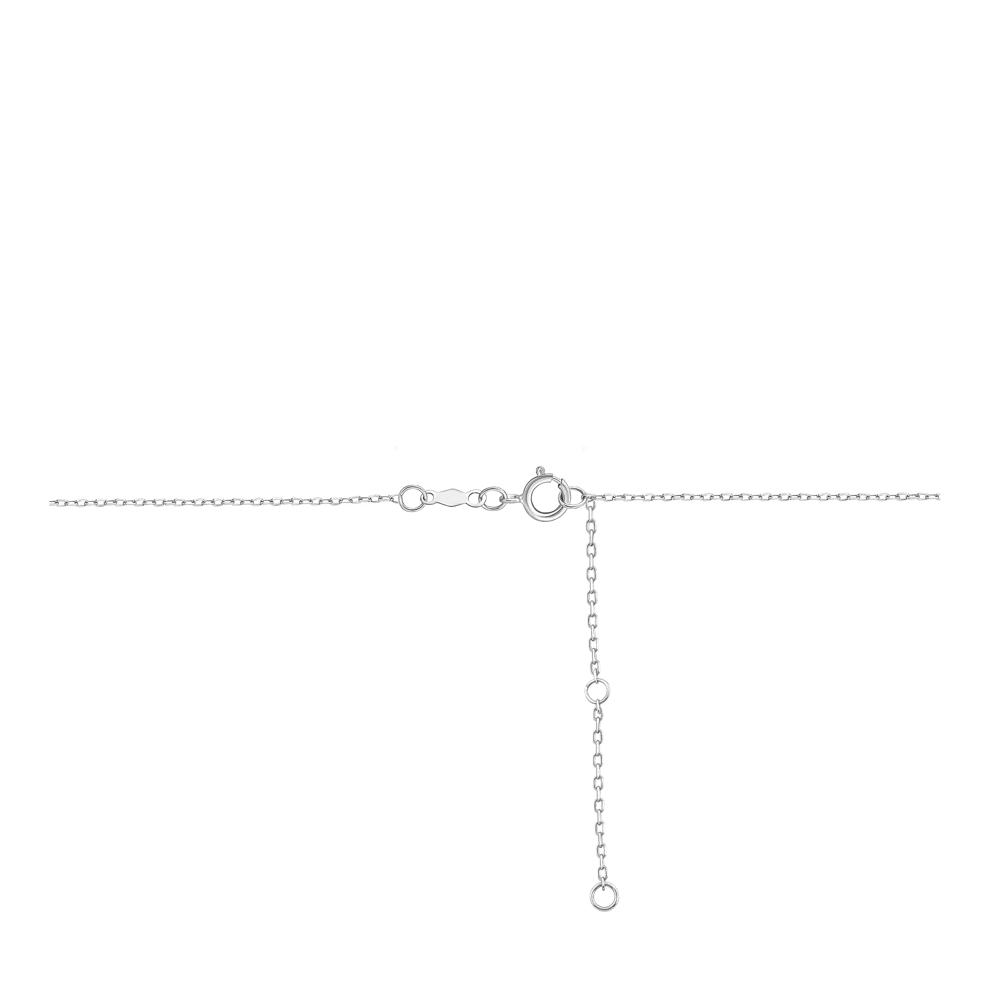 Blue Sapphire and Diamond Halo Pendant in 10K White Gold (1 ct. tw.) – Image 3 of 3