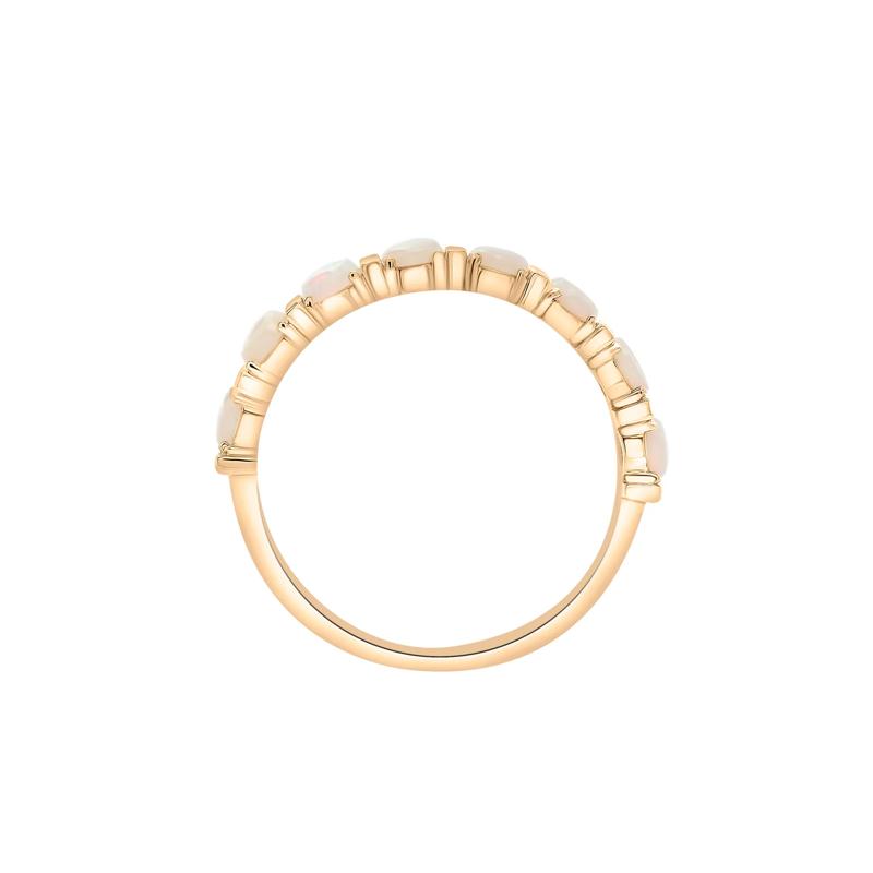 Opal Faux-Channel Band in 10K Yellow Gold – Image 3 of 5