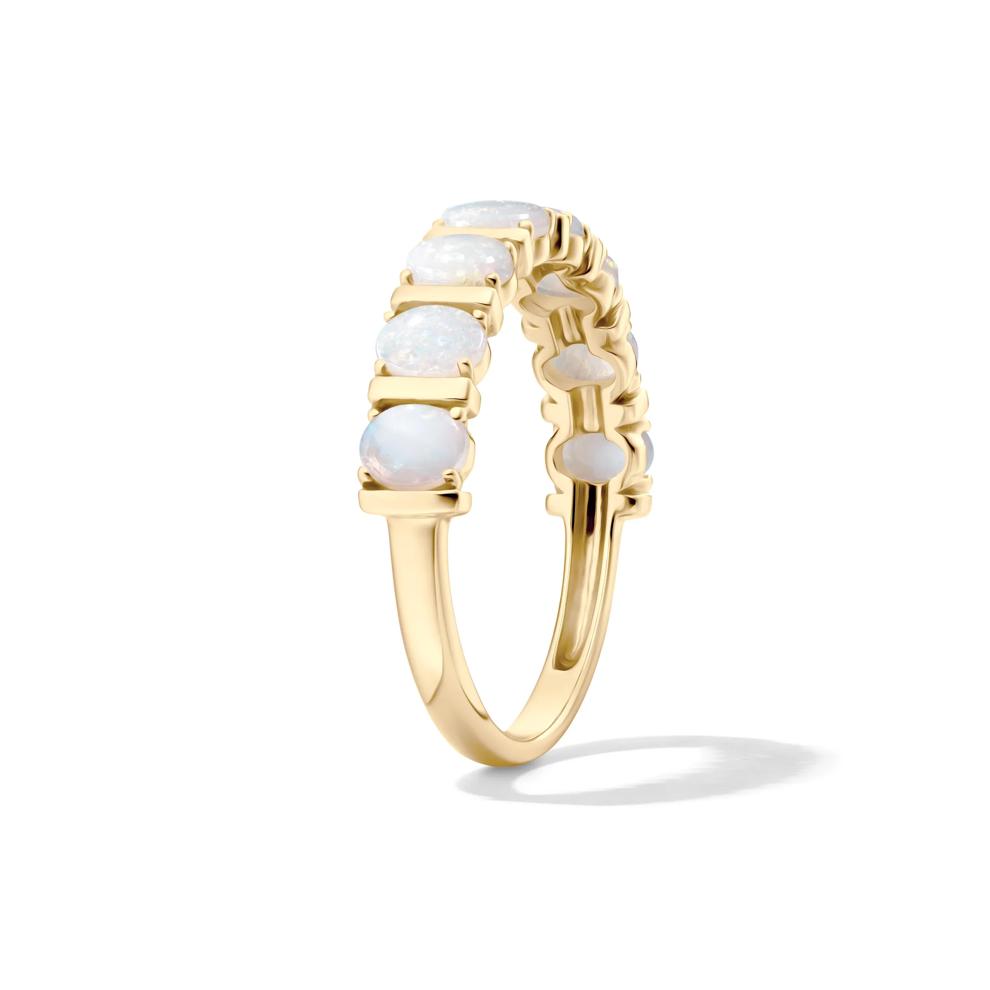 Opal Faux-Channel Band in 10K Yellow Gold – Image 3 of 4