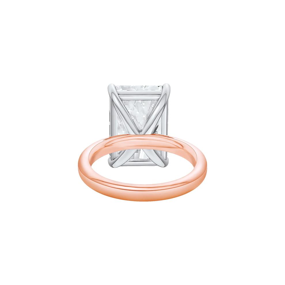 Lab Grown Diamond Radiant-Cut Solitaire Ring in 14K Rose &amp; White Gold (8 ct.) – Image 4 of 4