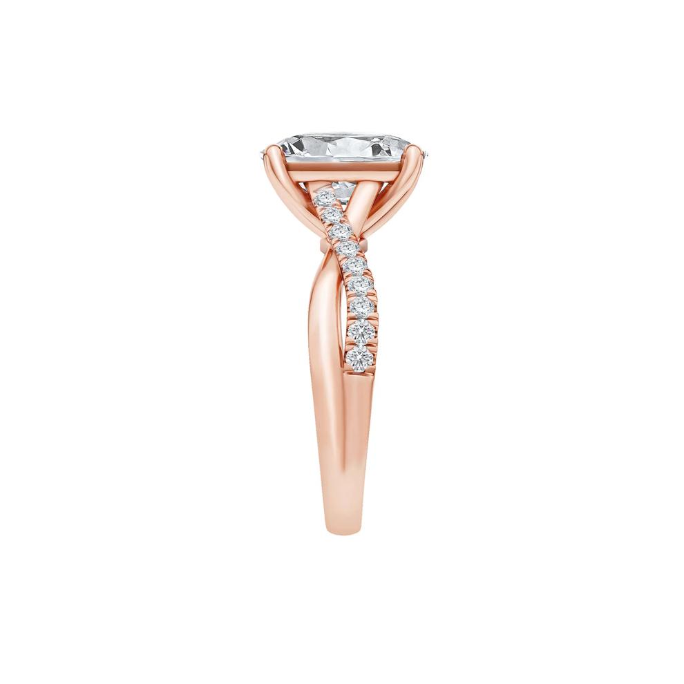 Lab Grown Diamond Elongated Cushion Engagement Ring in 14K Rose Gold (4 ct. tw.) – Image 3 of 4