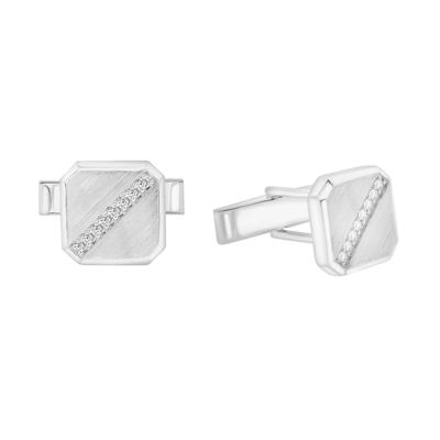 Men's Diamond Cufflinks in Sterling Silver (1/5 ct. tw.)
