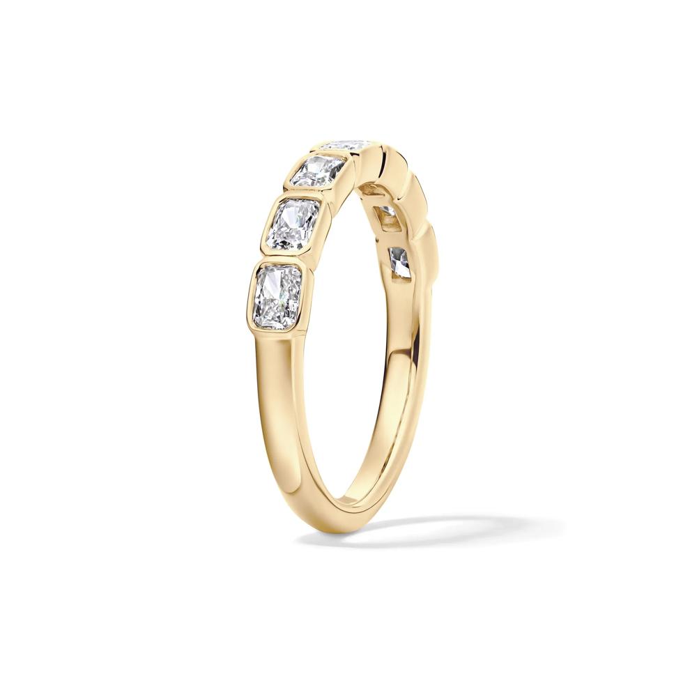 Lab Grown Diamond Radiant-Cut Bezel-Set Anniversary Band in 10K Yellow Gold (1 ct. tw.) – Image 3 of 4