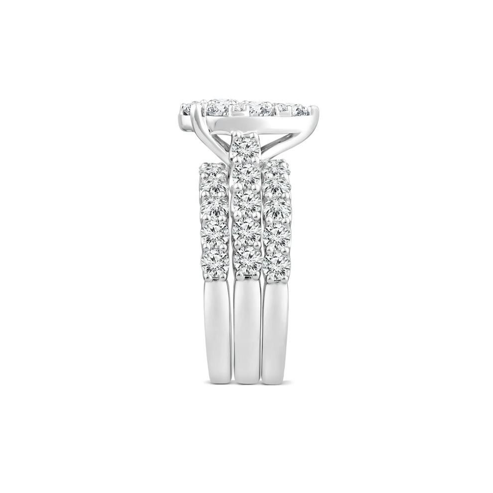 Pear-Shaped Composite Center Diamond Bridal Set in 10K White Gold (4 ct. tw.) – Image 3 of 3