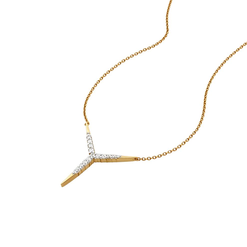 Diamond Pointed Y-Necklace in 10K Yellow Gold (1/3 ct. tw.) – Image 4 of 4