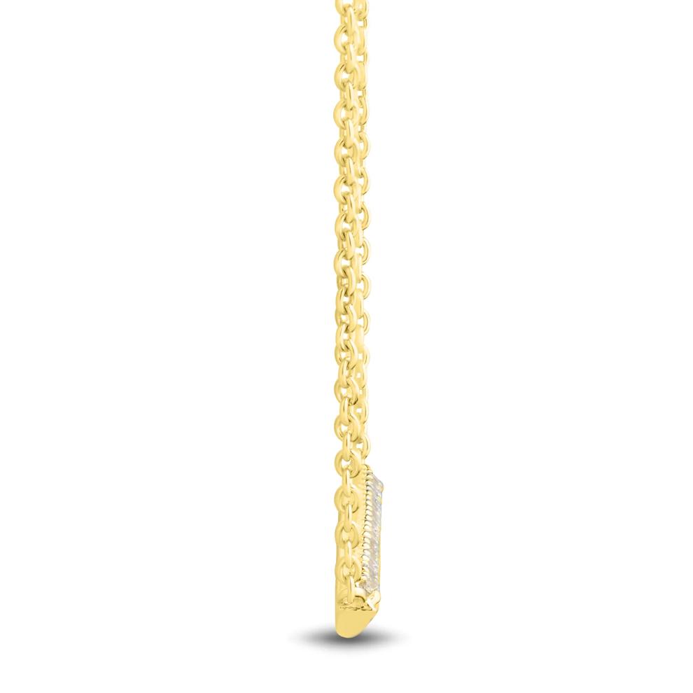 Lab Grown Diamond Horizontal Bar Necklace in Vermeil (1/4 ct. tw.) – Image 2 of 3