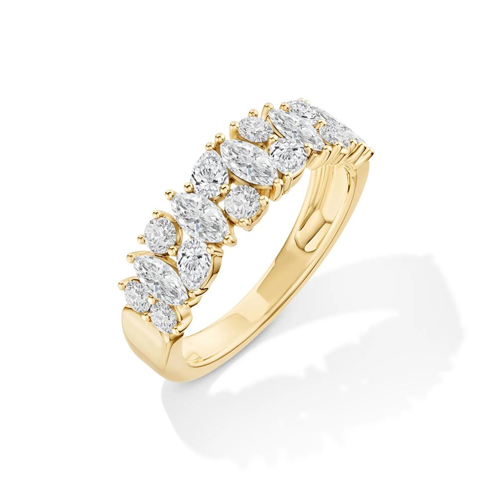 Lab Grown Diamond Multi-Row Anniversary Band in 10K Yellow Gold (1 ct. tw.) – Image 4 of 4