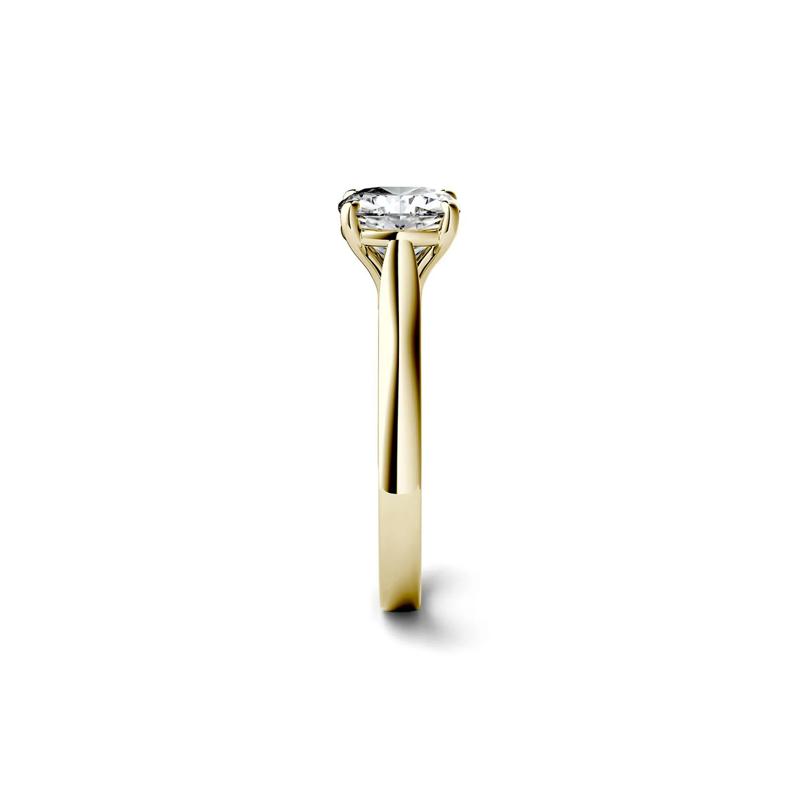 Cushion-Cut Moissanite Solitaire Ring in 14K Yellow Gold &#40;2 ct. dew&#41; – Image 3 of 4