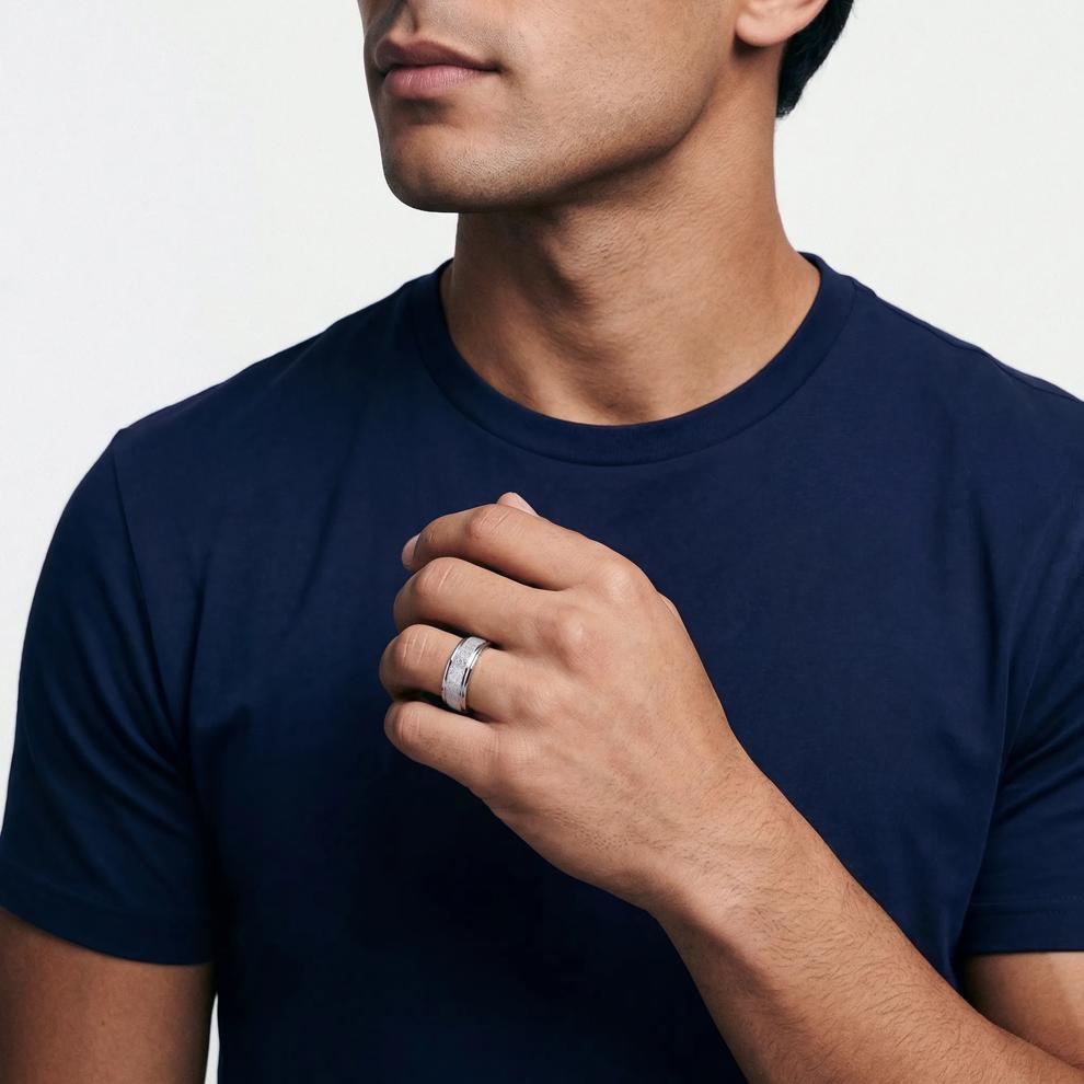 Men's Band in White Cobalt, 6.5MM – Image 4 of 4