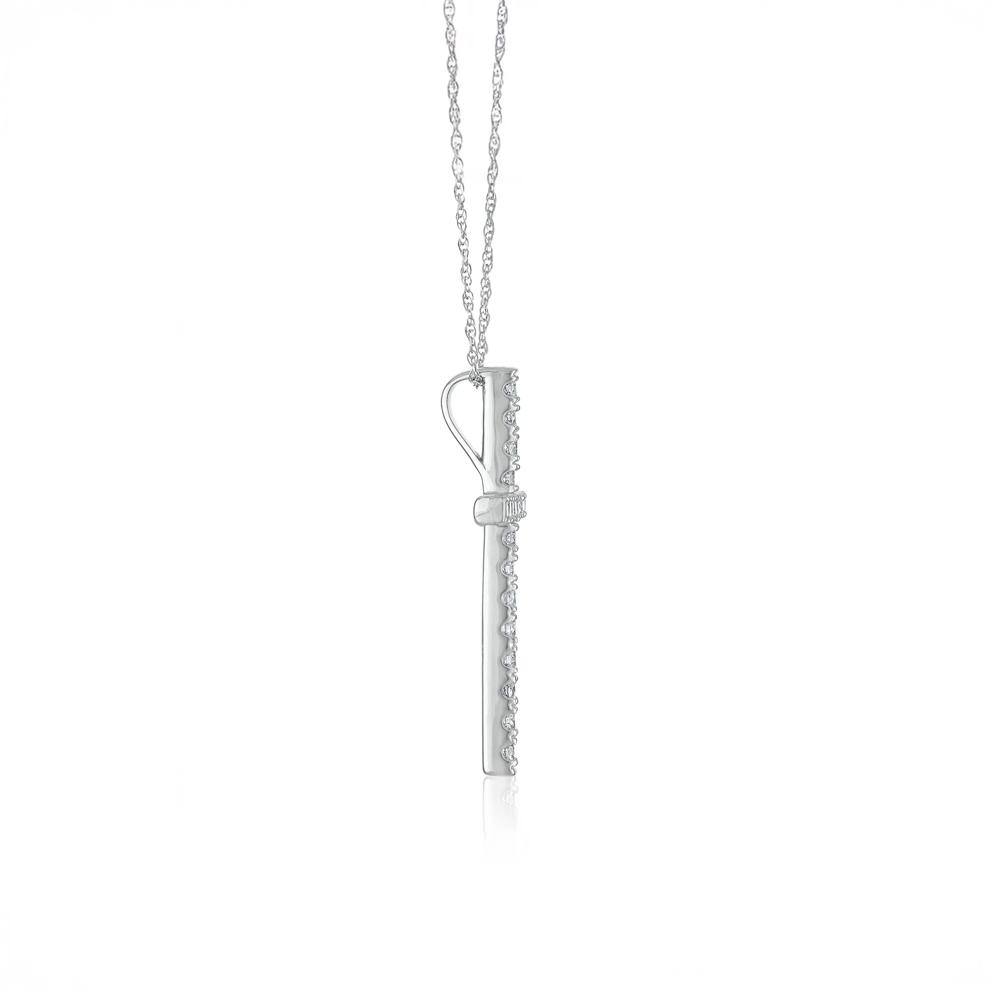 Diamond Cross Pendant in 14K White Gold (1/3 ct. tw.) – Image 2 of 3