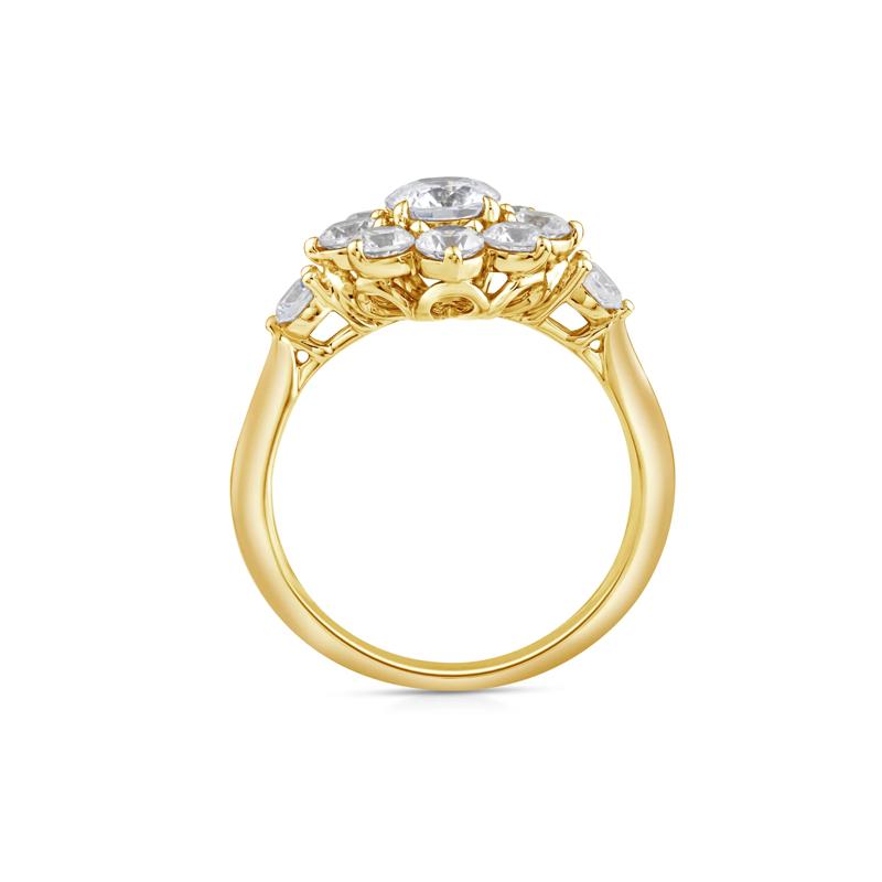 Lab Grown Diamond Starburst Ring in 14K Yellow Gold &#40;2 ct. tw.&#41; – Image 2 of 3