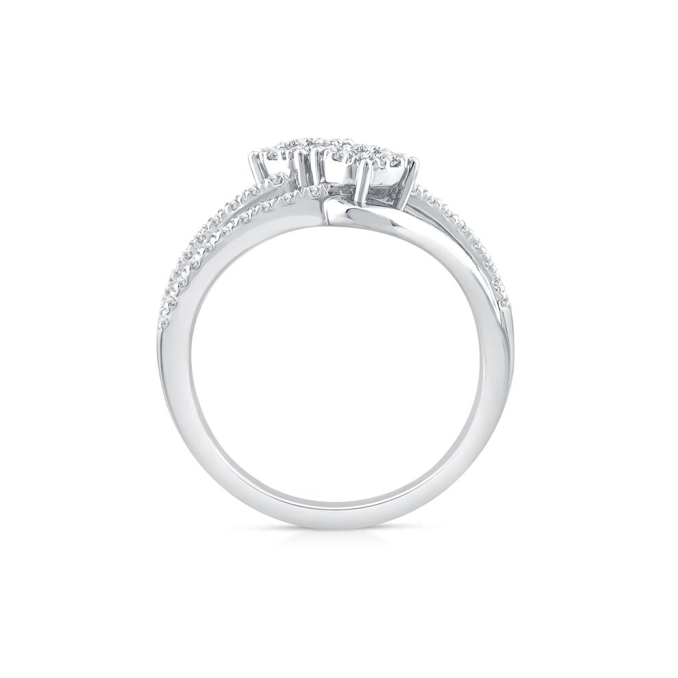 Diamond Bypass Station Ring in 10K White Gold (1/2 ct. tw.) – Image 2 of 3