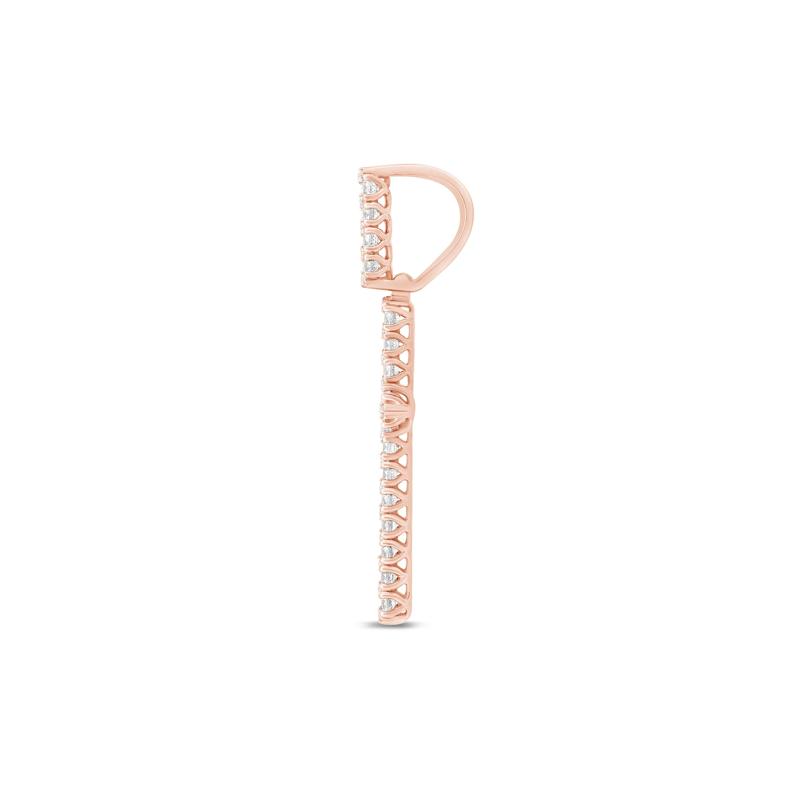 Lab Grown Diamond Cross Charm in 10K Rose Gold &#40;3 5/8&#41; – Image 2 of 2